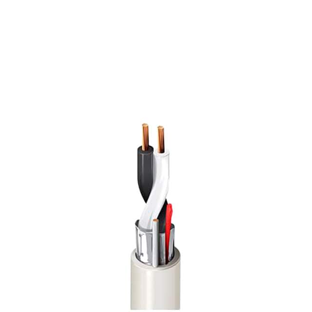 6500FE 009U1000 CABLE 2COND 22AWG WHT SHLD 1000'