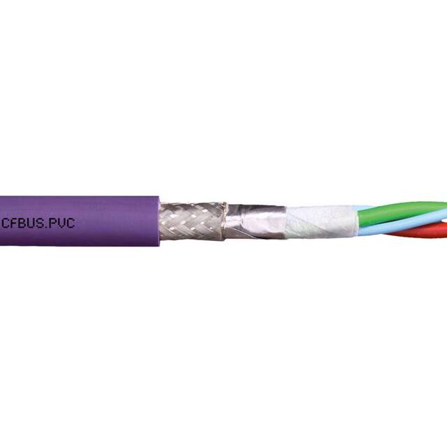 CFBUS-PVC-001 CABLE 2COND 24AWG VIO SHLD 1=1FT