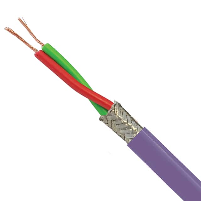 699008 CABLE 2COND 22AWG VIO SHLD 1=1FT