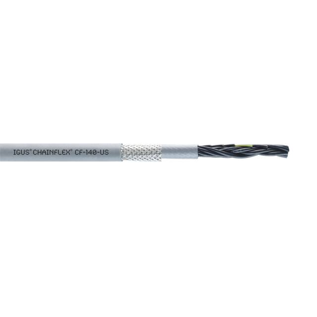 CF140US-15-33 CABLE 33CON 16AWG GRAY SHLD FEET