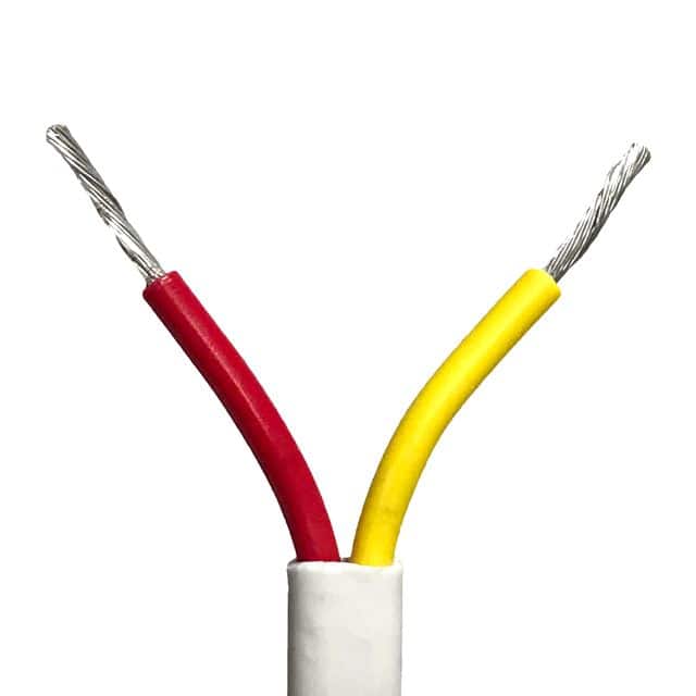 14DBCRED/YEL100 CABLE 2COND 14AWG WHITE 100'