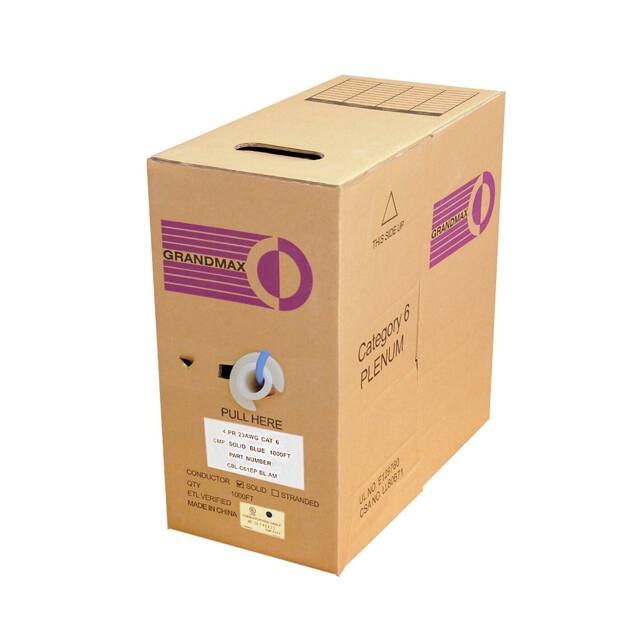CBL-C61EP-BL-AM CABLE CAT6 8CON 23AWG BLUE 1000'