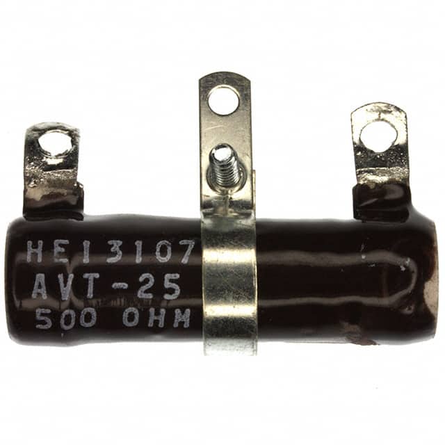 AVT02506E500R0KE ADJ PWR RES 500 OHM 25W CHAS MT