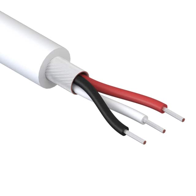 30-00454 CABLE 3COND 32AWG WHITE SHLD 1M