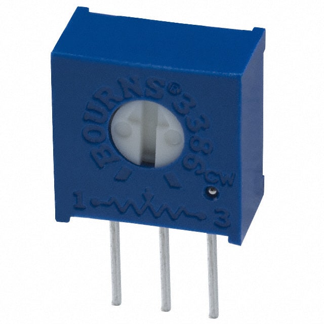 3386W-1-101RLF TRIMMER 100 OHM 0.5W PC PIN SIDE