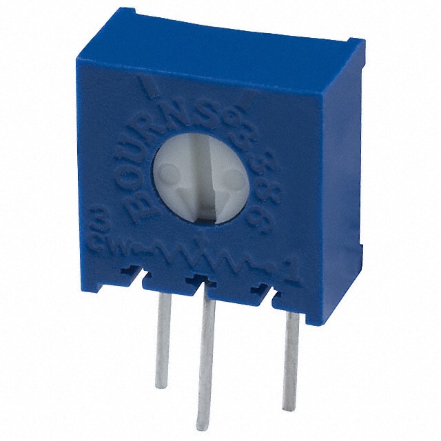 3386X-1-104 TRIMMER 100KOHM 0.5W PC PIN SIDE