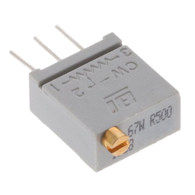 67WR500LF TRIMMER 500 OHM 0.5W PC PIN TOP