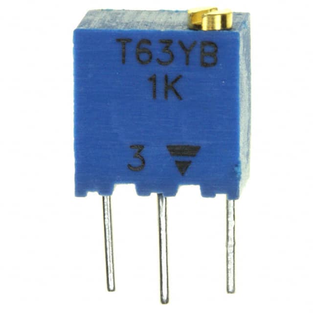 T63YB102KT20 TRIMMER 1K OHM 0.25W PC PIN TOP