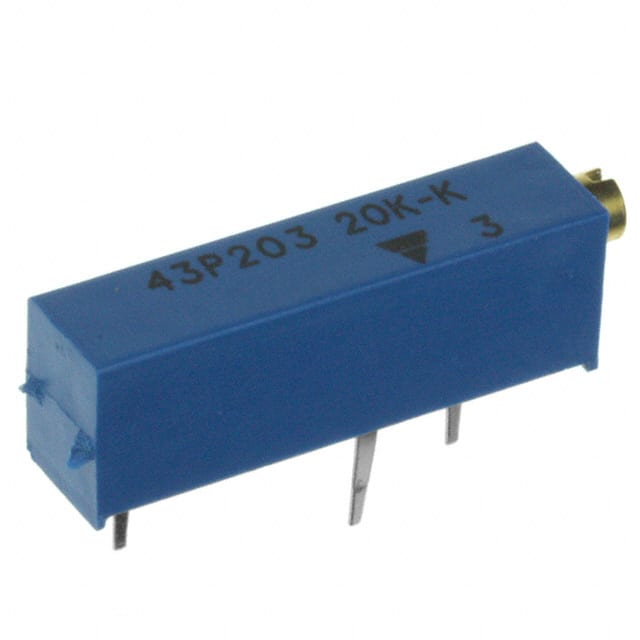 M43P203KB40 TRIMMER 20KOHM 0.75W PC PIN SIDE