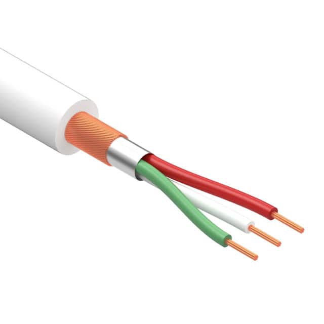 30-00180 CABLE 3COND 28AWG WHITE SHLD 1M