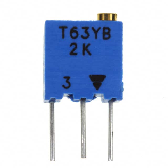 T63YB202KT20 TRIMMER 2K OHM 0.25W PC PIN TOP