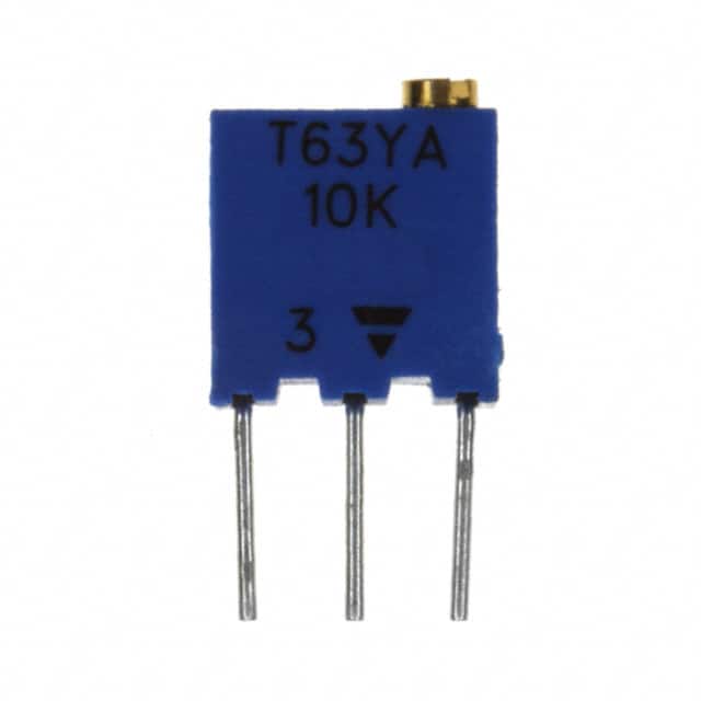 T63YA103KT20 TRIMMER 10K OHM 0.25W PC PIN TOP