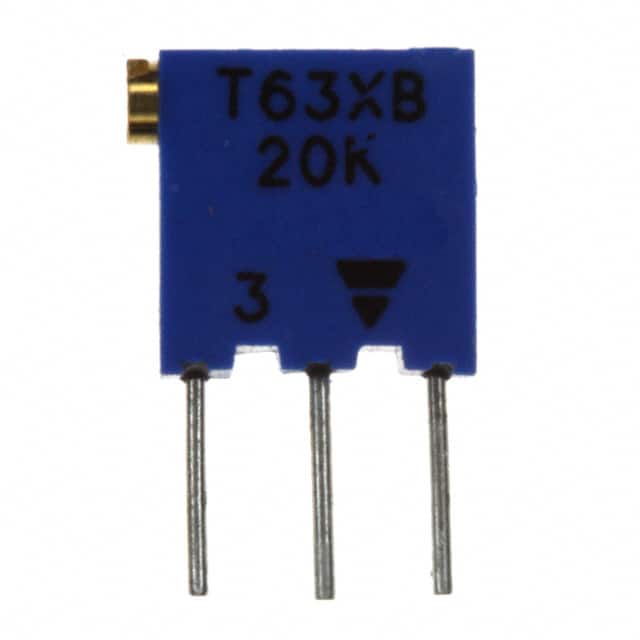 T63XB203KT20 TRIMMER 20KOHM 0.25W PC PIN SIDE