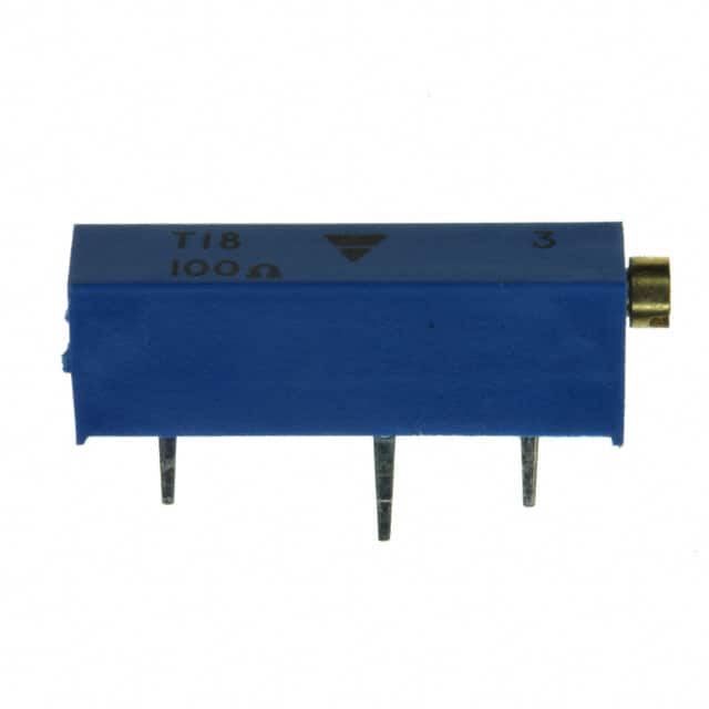 T18101KT10 TRIMMER 100OHM 0.75W PC PIN SIDE