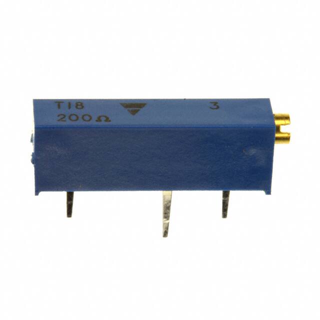 T18201KT10 TRIMMER 200OHM 0.75W PC PIN SIDE