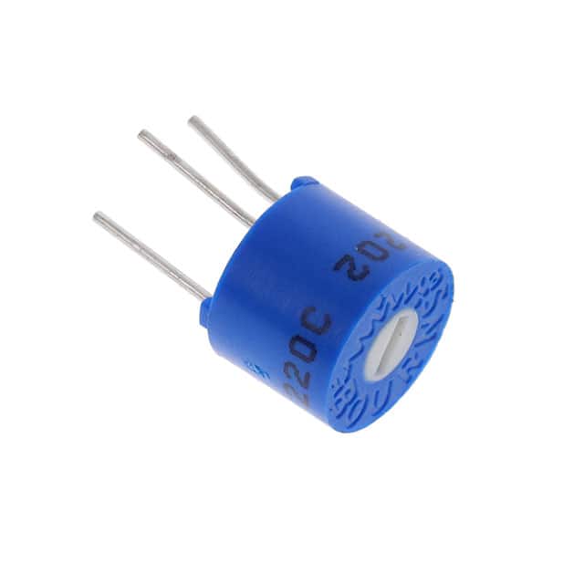 PV12P202A01B00 TRIMMER 2K OHM 0.5W PC PIN TOP