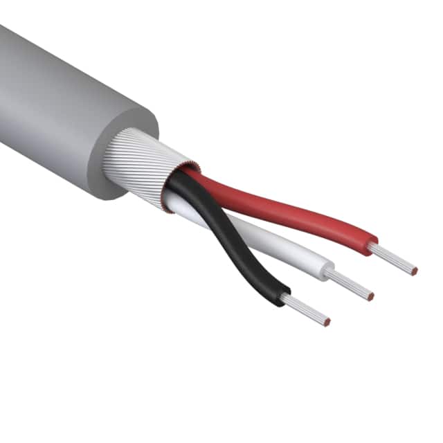 30-00455 CABLE 3COND 28AWG GRAY SHLD 1M