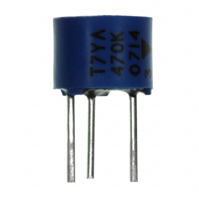 T7YA474MB40 TRIMMER 470K OHM 0.5W PC PIN TOP