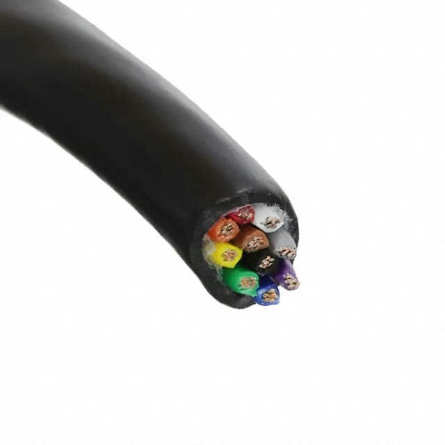 25020 BK005 CABLE 10COND 24AWG BLACK 100'