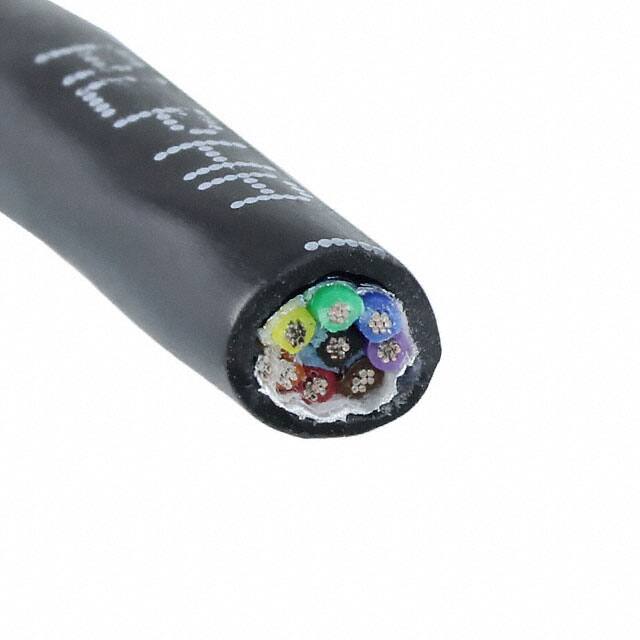 45198 BK001 CABLE 8COND 22AWG BLK SHLD 1000'