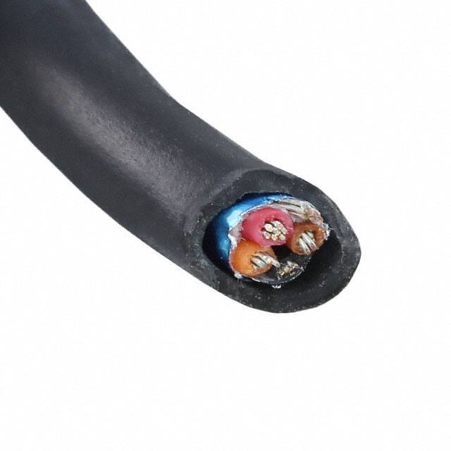 25450/4 BK005 CABLE 4COND 14AWG BLK SHLD 100'
