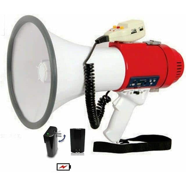 77SF WB Megaphone Bullhorn Bocina SIREN
