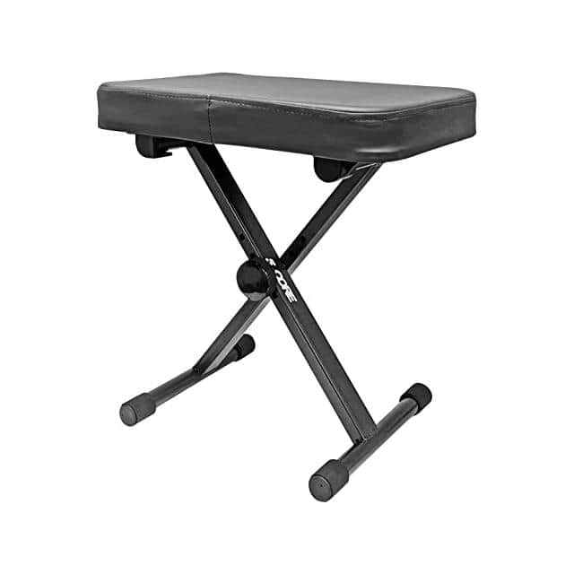 KBB BLK HD Piano Keyboard Padded Bench BLK
