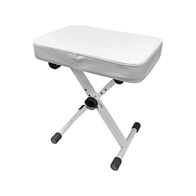 KBB WH HD Piano Keyboard Padded Bench WH