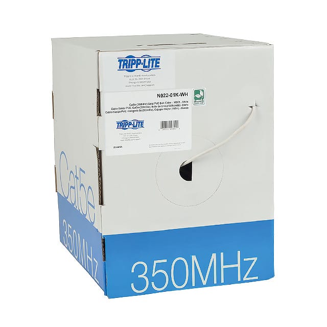 N022-01K-WH CABLE CAT5E 8CON 24AWG WHT 1000'