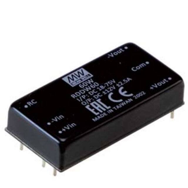 RDDW60G-12 DC DC CONVERTER +/-12V 60W