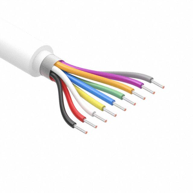 30-01190 CABLE 9CON 30AWG WHT SHLD 502'