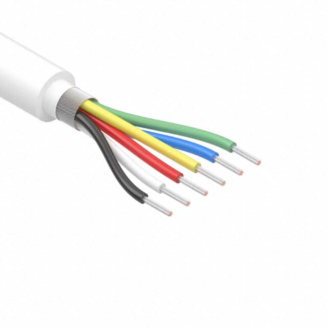 30-01142 CABLE 6CON 28AWG WHT SHLD 502'