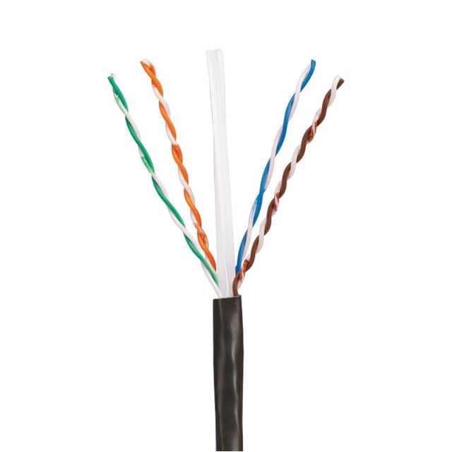 PUO6C04BL-CEG CABLE CAT6 8COND 23AWG BLK 1000'