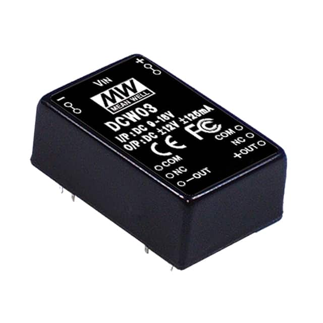 DCW03C-12 DC DC CONVERTER +/-12V 3W