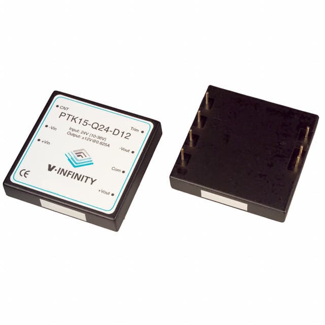PTK15-Q24-D12 DC DC CONVERTER +/-12V 15W