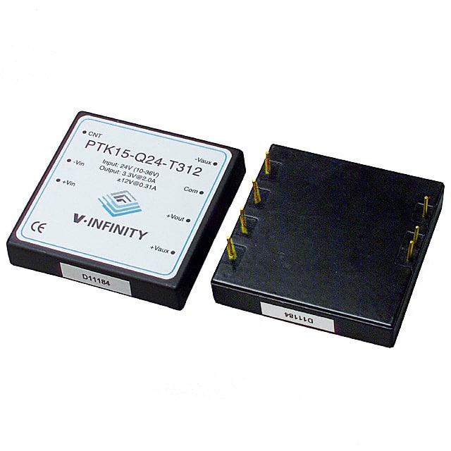 PTK15-Q24-T312 DC DC CONVERTER 3.3V +/-12V 15W