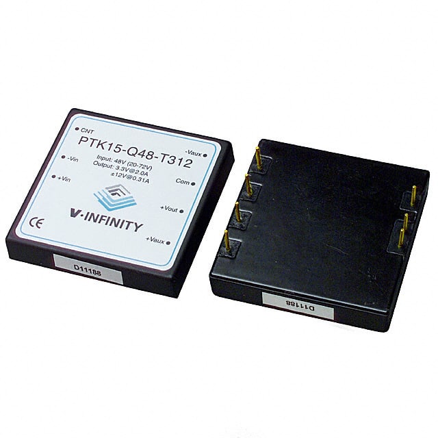 PTK15-Q48-T312 DC DC CONVERTER 3.3V +/-12V 15W
