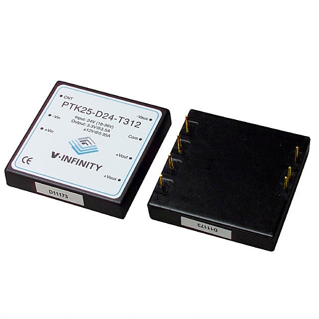 PTK25-D24-T312 DC DC CONVERTER 3.3V +/-12V 25W