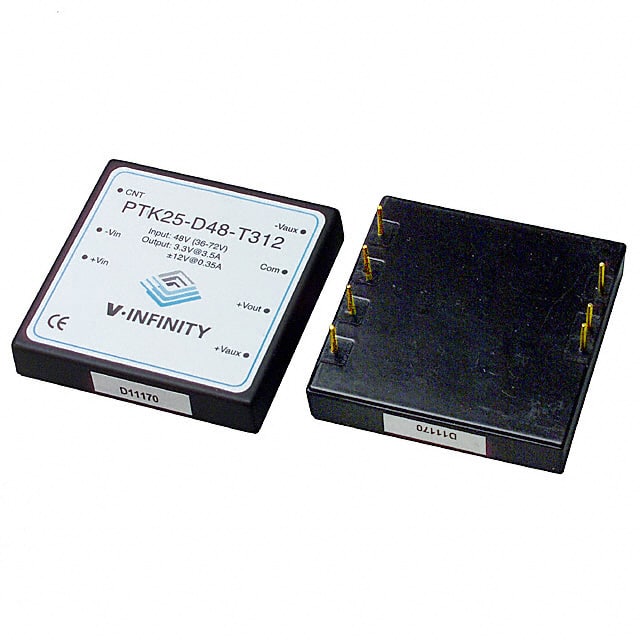 PTK25-D48-T312 DC DC CONVERTER 3.3V +/-12V 25W
