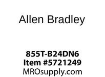 855T-B24DN6 The Allen Bradley 855T-B24DN6 is a 6-module control tower stack light operating at 24V DC. It provides multi-color visual signaling for industrial machine status.