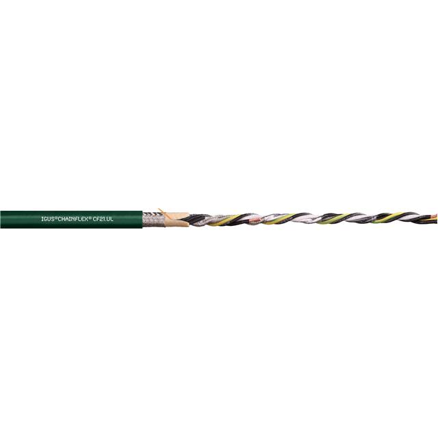 CF21-07-03-02-02-UL CABLE 8COND 18AWG/22AWG GRN FEET