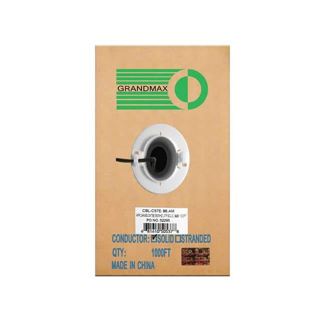 CBL-C57E-BK-AM CABLE CAT5E 8CON 24AWG BLK 1000'