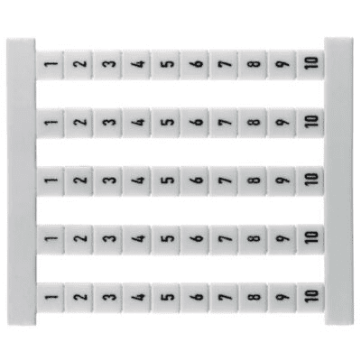 468760051 Weidmuller DEK 6 FSZ 51-100 is a white vertical label for terminals, featuring numbering from 51 to 100. It is RoHS3 compliant and has an MSL of 1.