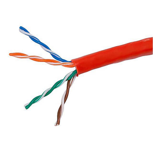 CAT5511000R CABLE CAT5E 8CON 24AWG RED 1000'