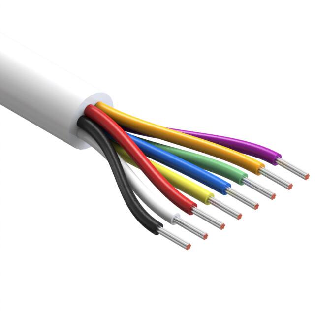 30-00520 CABLE 8COND 24AWG WHITE 500'