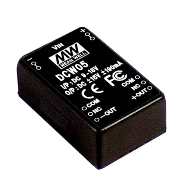 DCW05B-05 DC DC CONVERTER +/-5V 5W