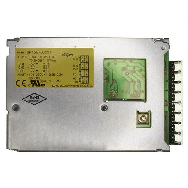 SP15U-0522T AC/DC CONVERTER 5V +/-12V 15W