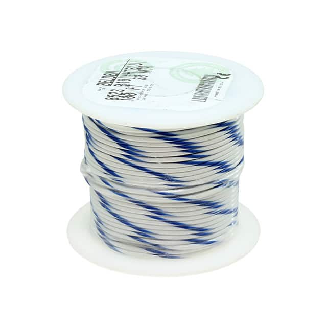 8522 018100 HOOK-UP STRND 18AWG WHT/BLU 100'