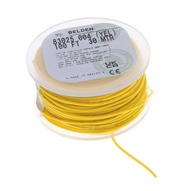 83025 004100 HOOK-UP STRND 22AWG YLW 100'