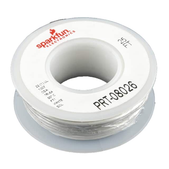 PRT-08026 HOOK-UP SOLID 22AWG WHITE 25'
